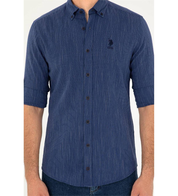 U.S. Polo Assn. Minimalist 3/4 Kol Erkek Gömlek - Günlük Şıklık