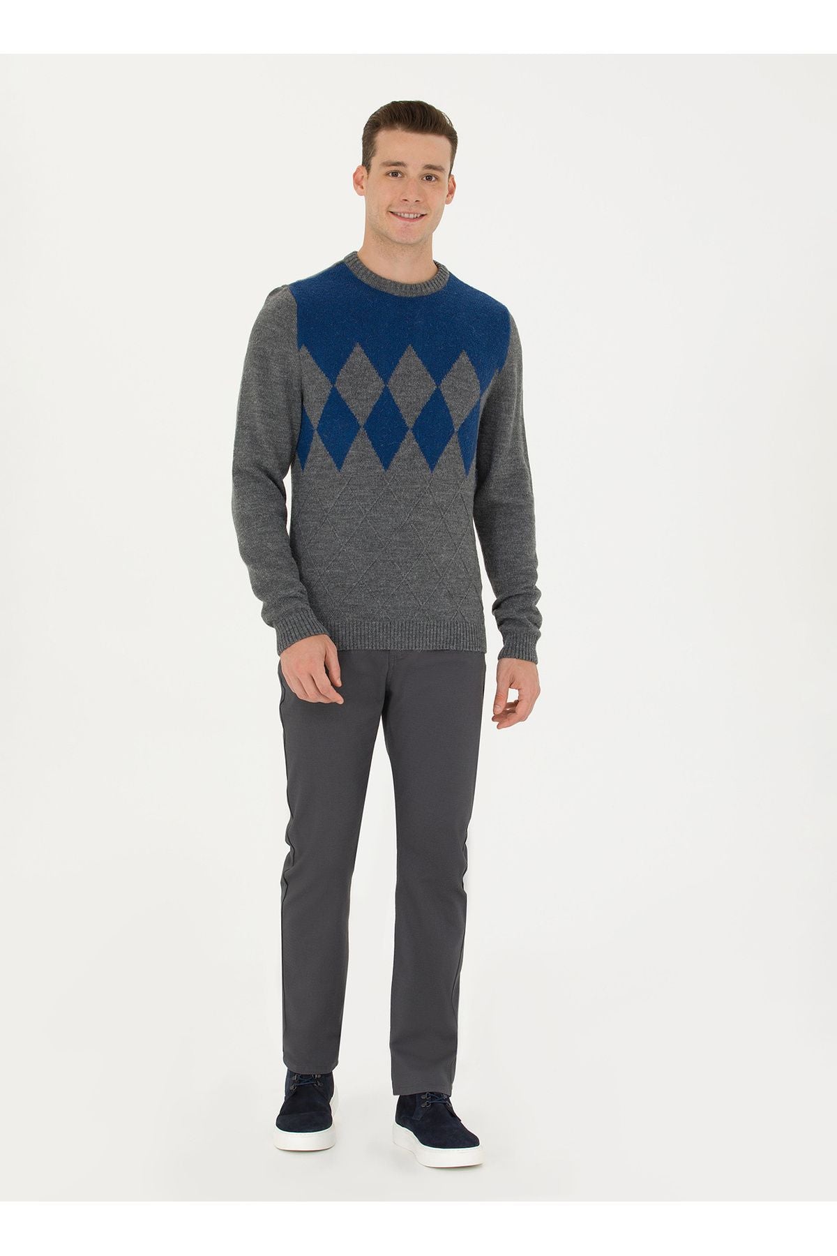 U.S. Polo Assn. Erkek Minimalist Yuvarlak Yaka Kazak - Günlük Stil