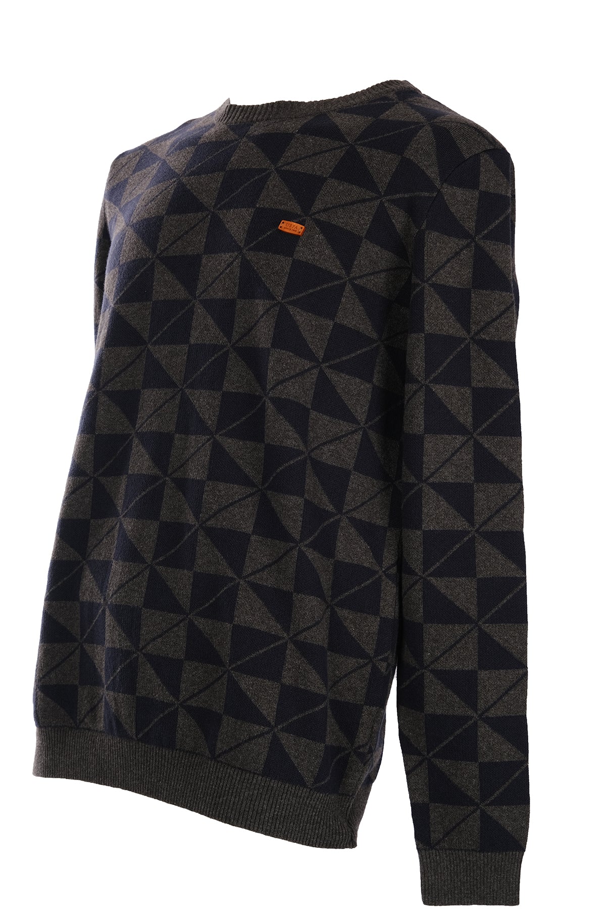 U.S. Polo Assn. Erkek Geometrik Desenli Uzun Kol Kazak - Minimalist Stil Secondary image