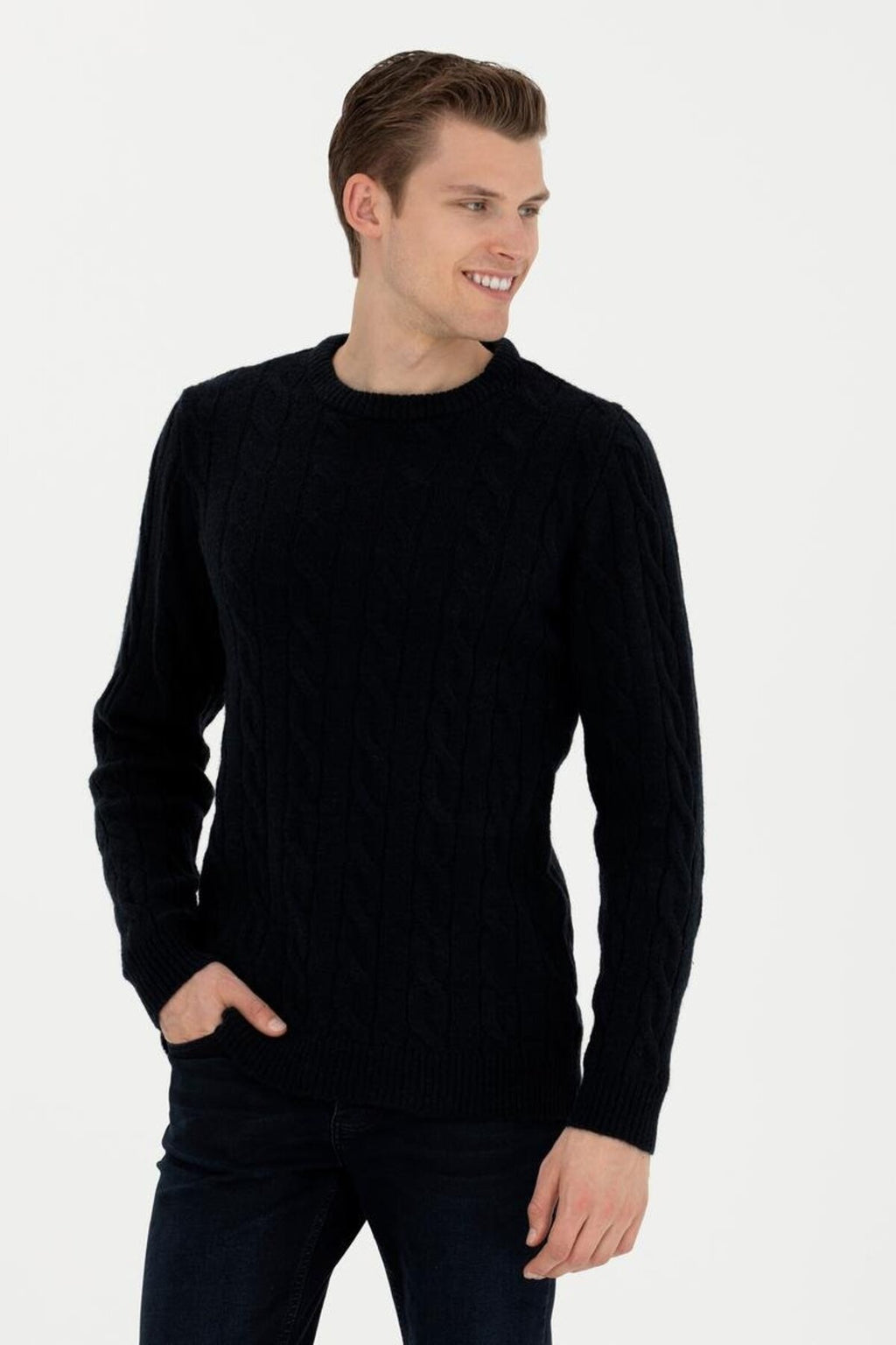 U.S. Polo Assn. Erkek Minimalist Örgü Kazak - Günlük Stil