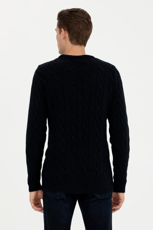 U.S. Polo Assn. Erkek Minimalist Örgü Kazak - Günlük Stil