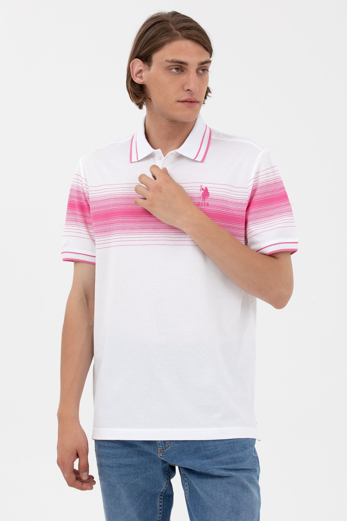 U.S. Polo Assn. Erkek Minimalist Polo Yaka Kısa Kol T-Shirt Main image