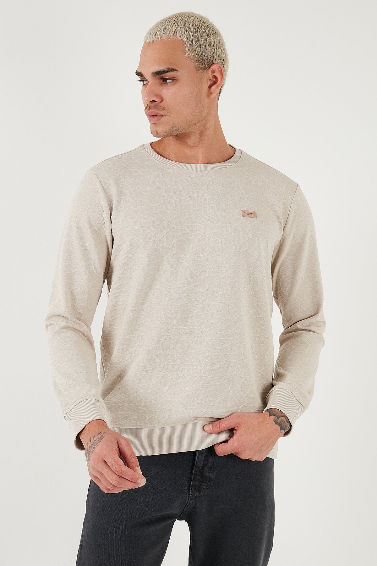 U.S. Polo Assn. Erkek Minimalist Uzun Kol Sweatshirt - Günlük Tarz Secondary image