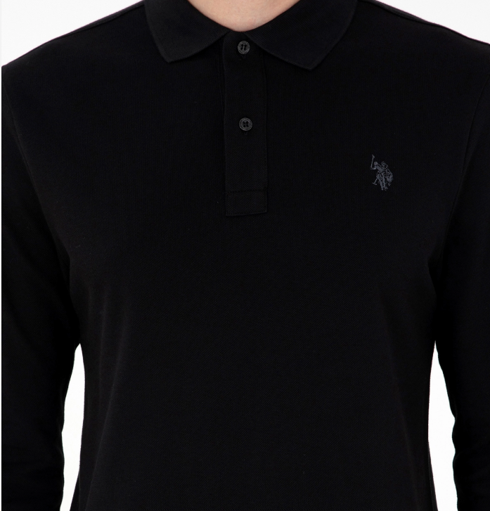 U.S. Polo Assn. Erkek Uzun Kol Polo Yaka Sweatshirt - Günlük Minimalist Stil Secondary image
