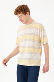 U.S. Polo Assn. Oversize Çizgili Erkek T-Shirt - Rahat ve Şık