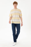 U.S. Polo Assn. Oversize Çizgili Erkek T-Shirt - Rahat ve Şık
