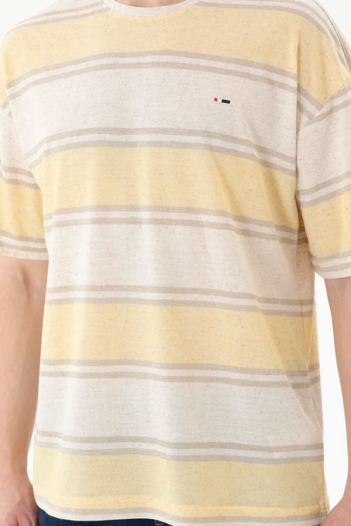 U.S. Polo Assn. Oversize Çizgili Erkek T-Shirt - Rahat ve Şık