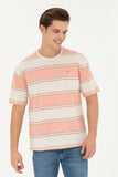 U.S. Polo Assn. Oversize Çizgili Erkek T-Shirt - Rahat ve Şık