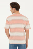 U.S. Polo Assn. Oversize Çizgili Erkek T-Shirt - Rahat ve Şık