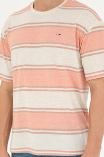 U.S. Polo Assn. Oversize Çizgili Erkek T-Shirt - Rahat ve Şık