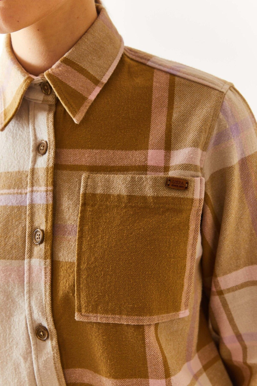 U.S. Polo Assn. Oversize Kareli Keten Gömlek - Uzun Kol - Günlük