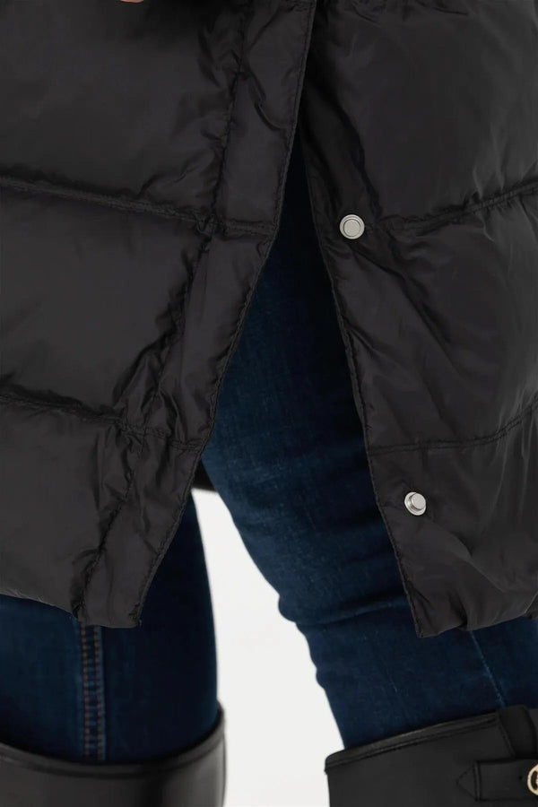 U.S. Polo Assn. Kapüşonlu Midi Şişme Kaban - Kışlık