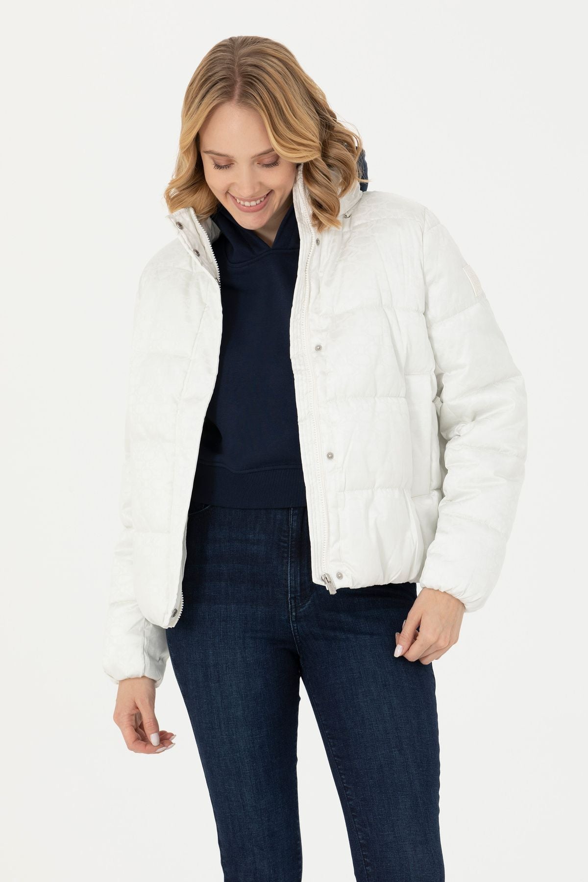 U.S. Polo Assn. Oversize Kapüşonlu Kadın Kışlık Mont Main image