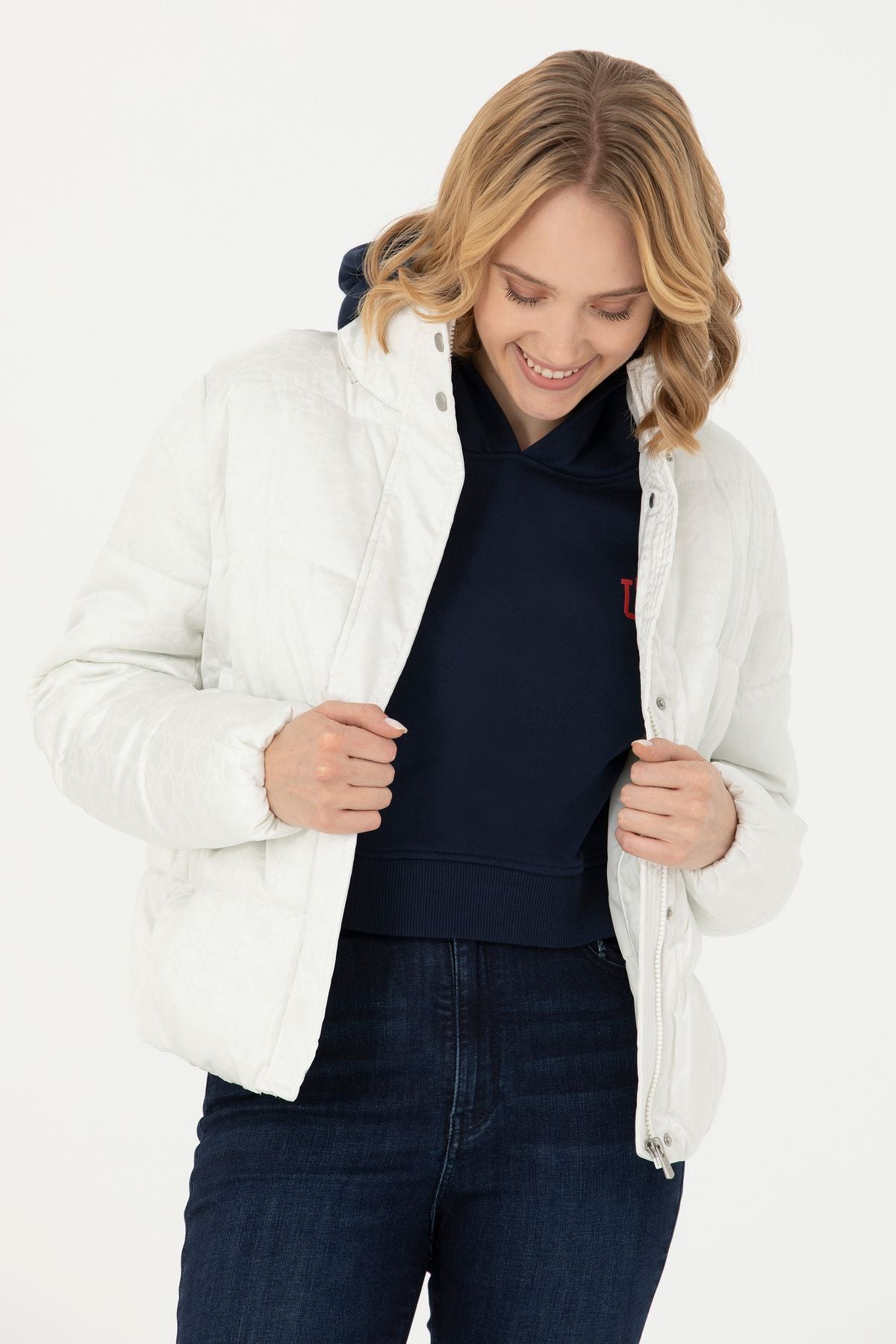 U.S. Polo Assn. Oversize Kapüşonlu Kadın Kışlık Mont Secondary image