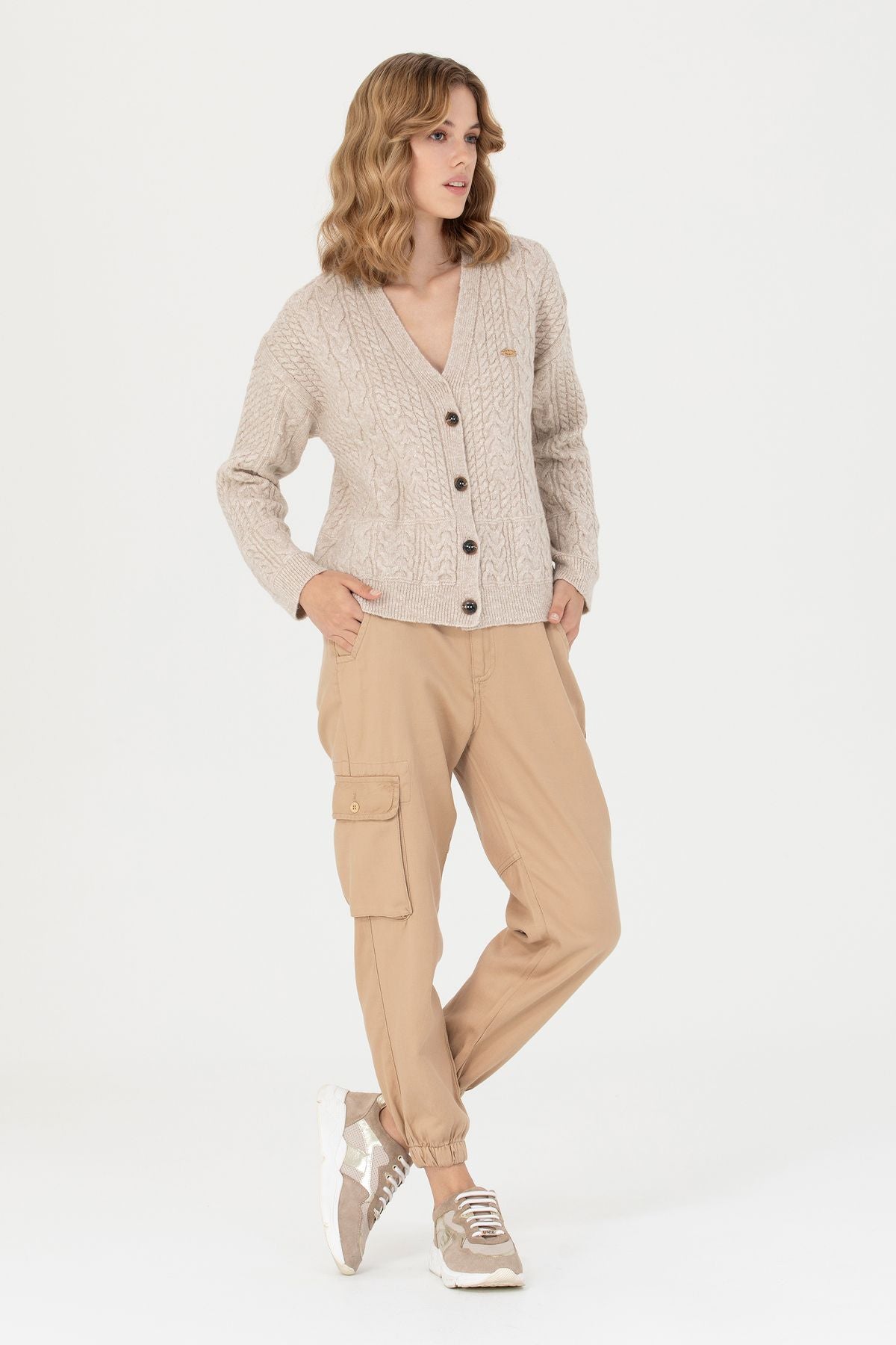 U.S. Polo Assn. Oversize Kadın Cargo Pantolon - Rahat ve Şık Main image