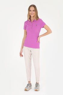 U.S. Polo Assn. Minimalist Çizgili Kadın Pantolon - Rahat & Şık