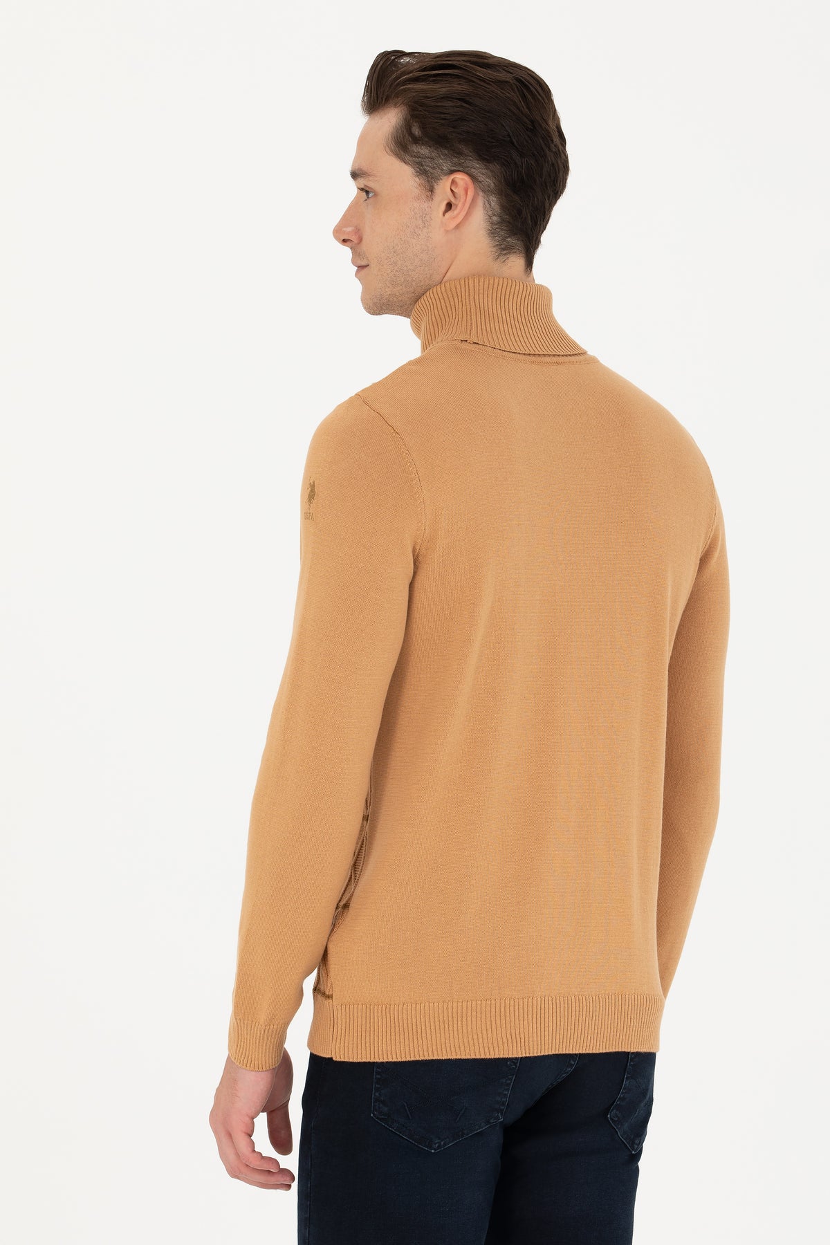 U.S. Polo Assn. Minimalist Boğazlı Erkek Triko - Günlük Şıklık