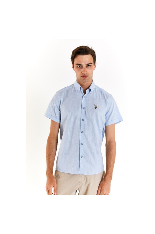 U.S. Polo Assn. Minimalist Kısa Kol Erkek Gömleği - Regular Fit