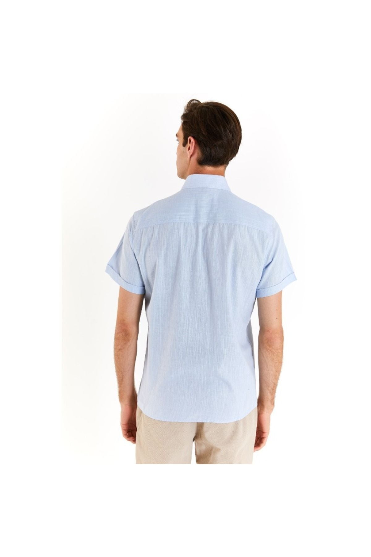 U.S. Polo Assn. Minimalist Kısa Kol Erkek Gömleği - Regular Fit Secondary image