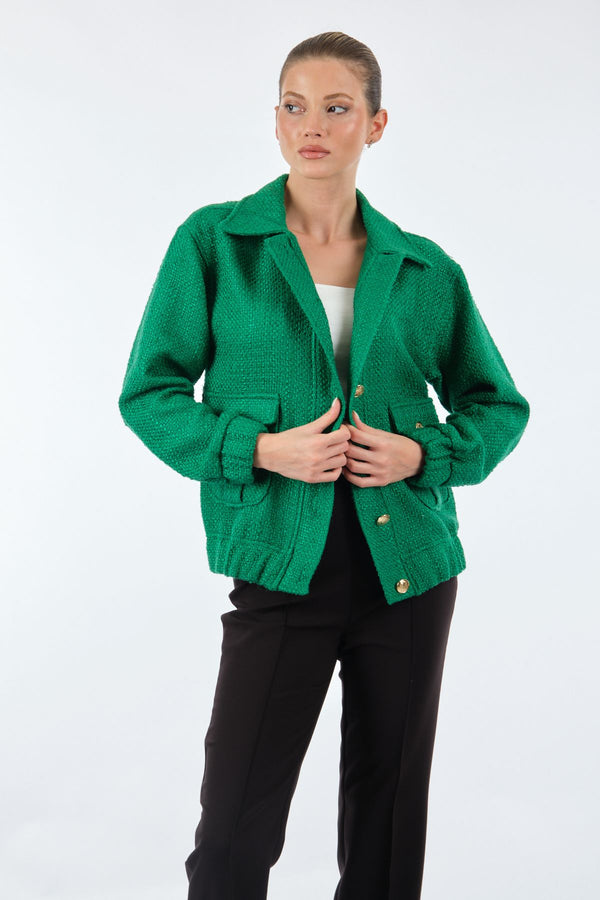 Unique Mode Oversize Yaka Kadın Ceket - Minimalist Tarz