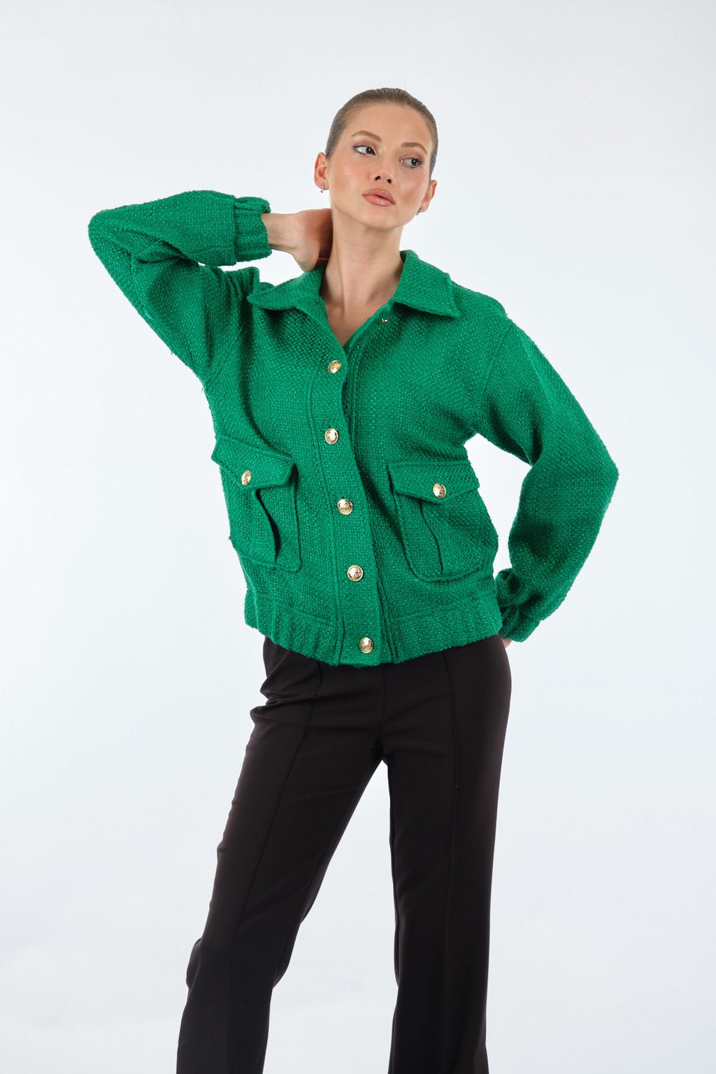 Unique Mode Oversize Yaka Kadın Ceket - Minimalist Tarz
