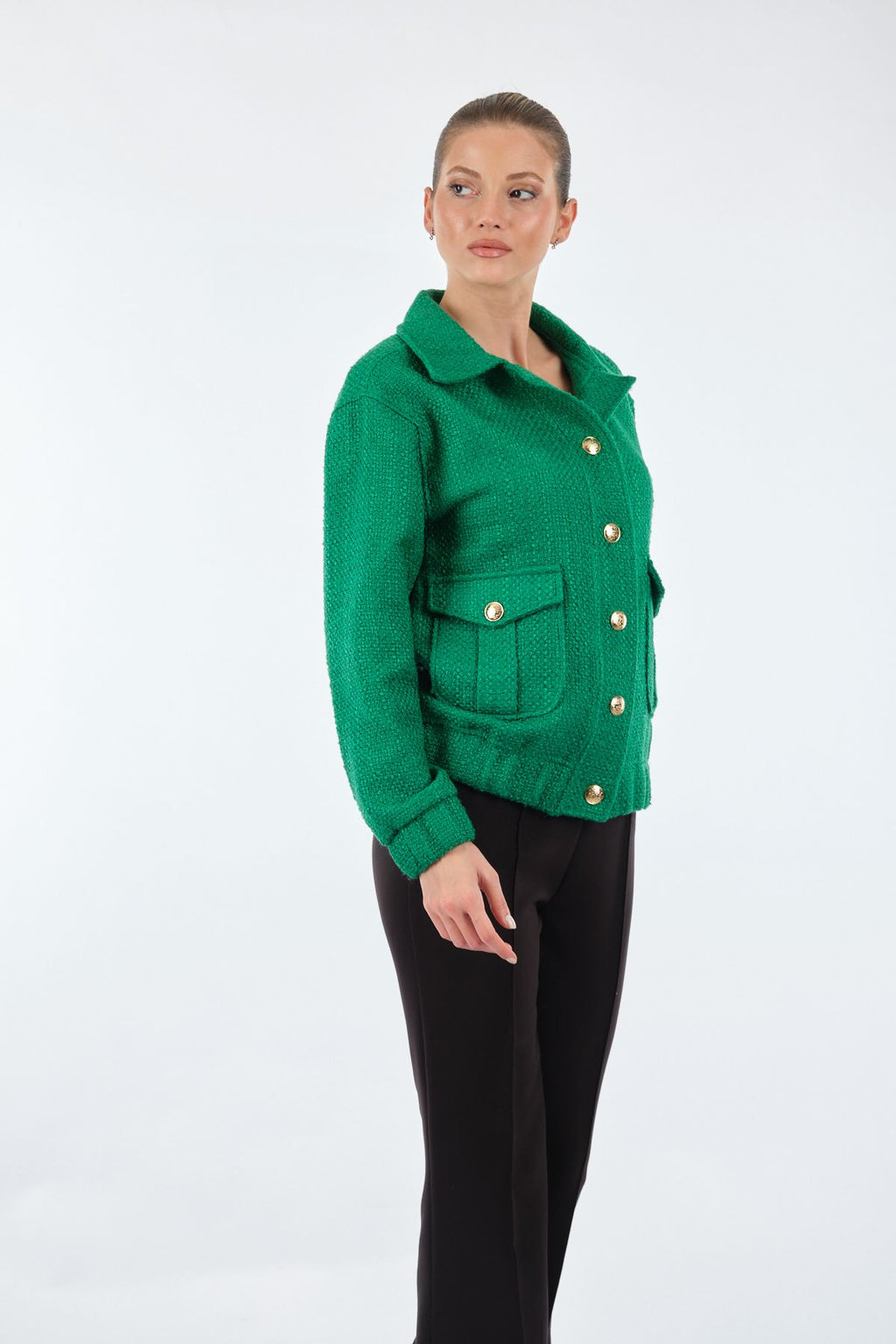 Unique Mode Oversize Yaka Kadın Ceket - Minimalist Tarz