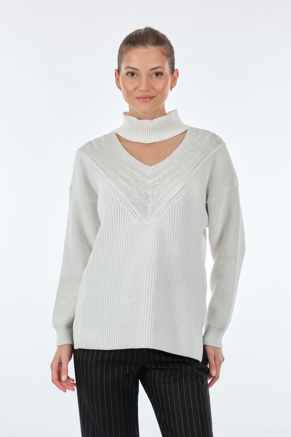 Unique Mode Minimalist Boğazlı Oversize Triko - Günlük Şıklık Main image
