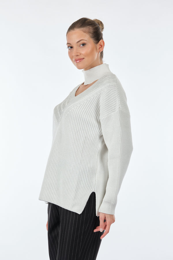 Unique Mode Minimalist Boğazlı Oversize Triko - Günlük Şıklık