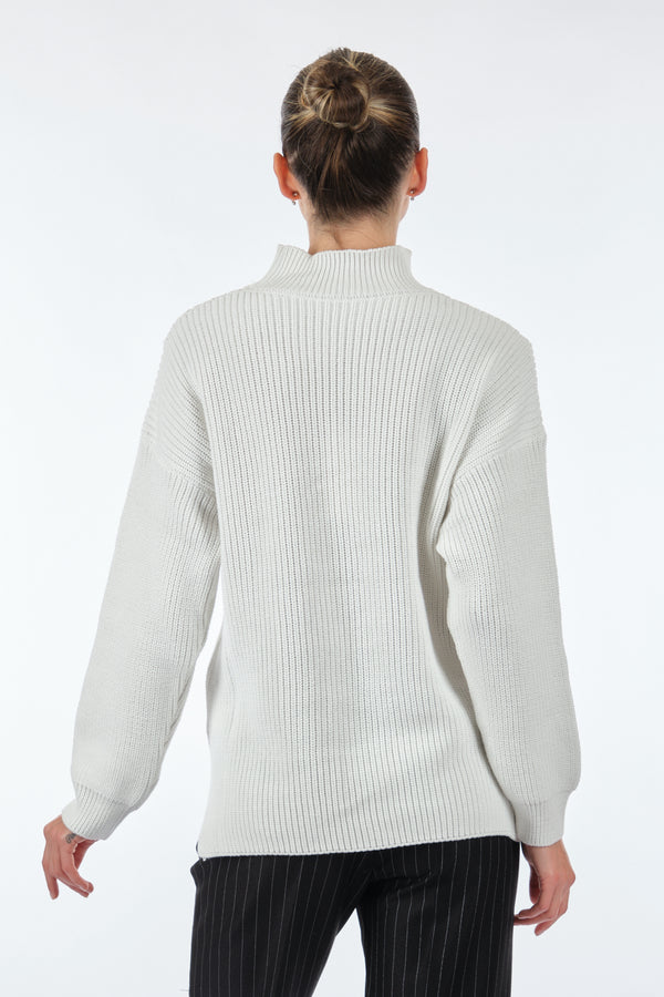 Unique Mode Minimalist Boğazlı Oversize Triko - Günlük Şıklık