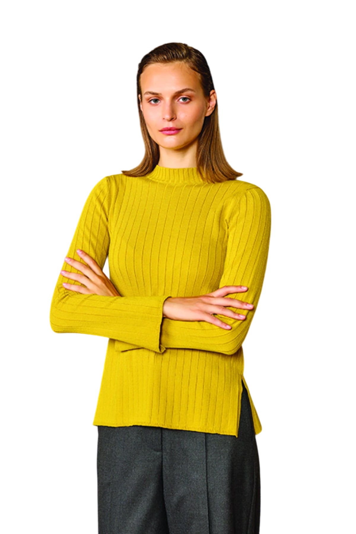 Unique Mode Minimalist Uzun Kol Triko - Regular Fit - Günlük Ofis