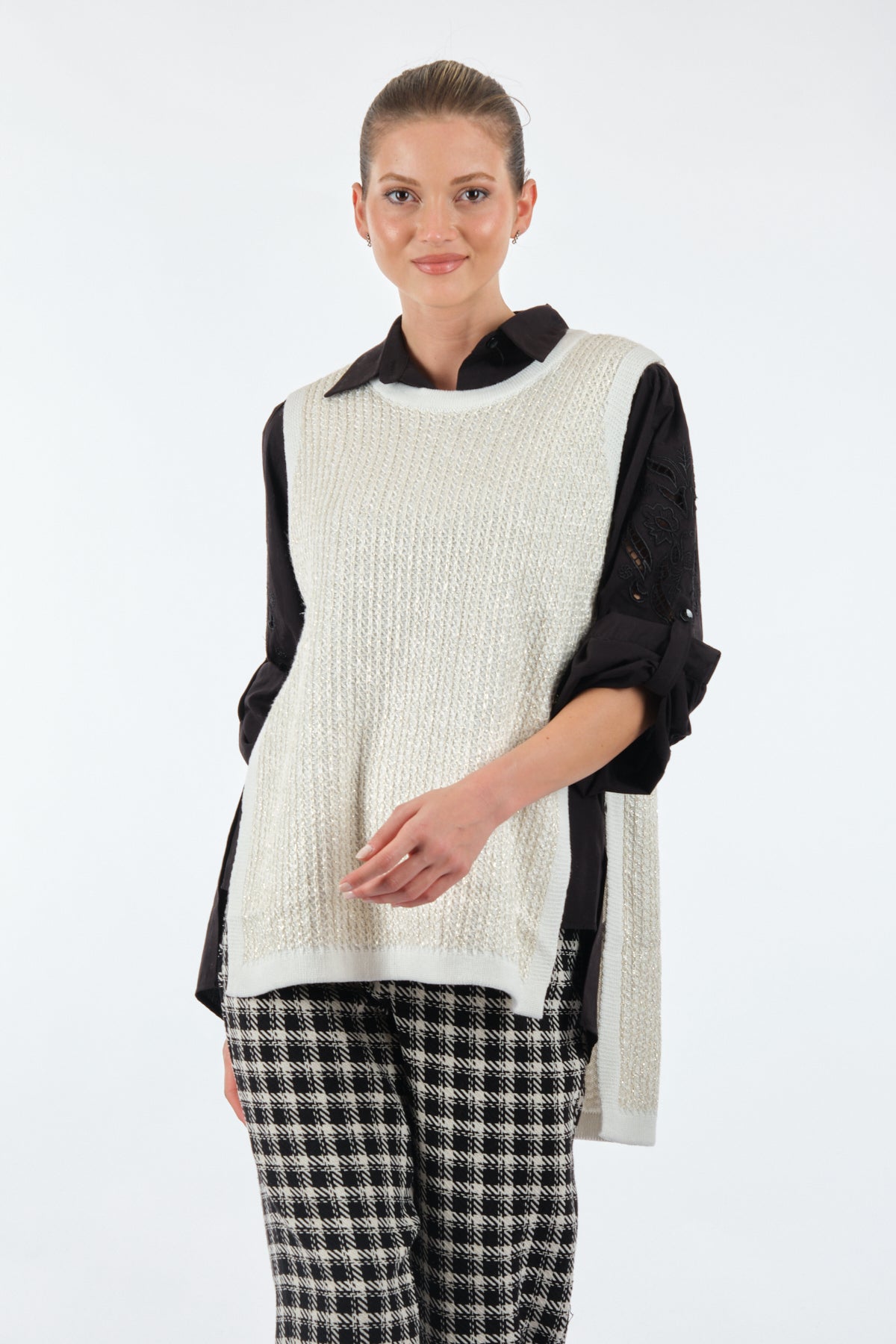 Unique Mode Oversize Midi Kadın Yelek - Minimalist Tarz