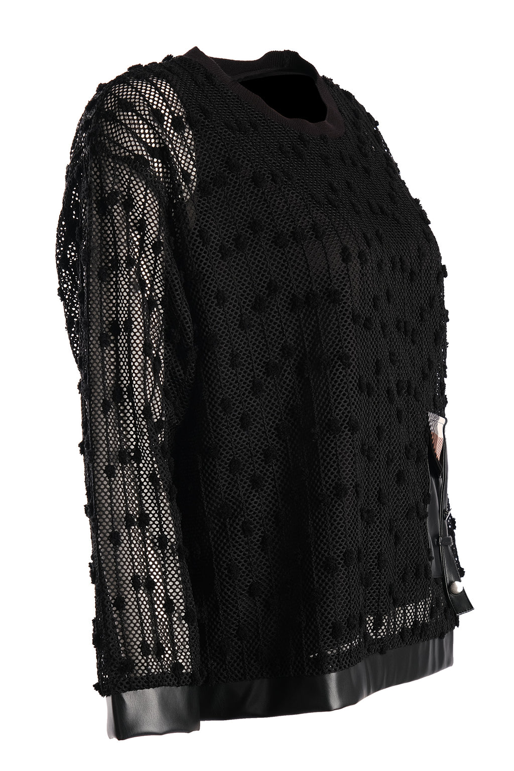Vedi-bb Oversize Uzun Kol File Kadın Bluz - Minimalist Tasarım