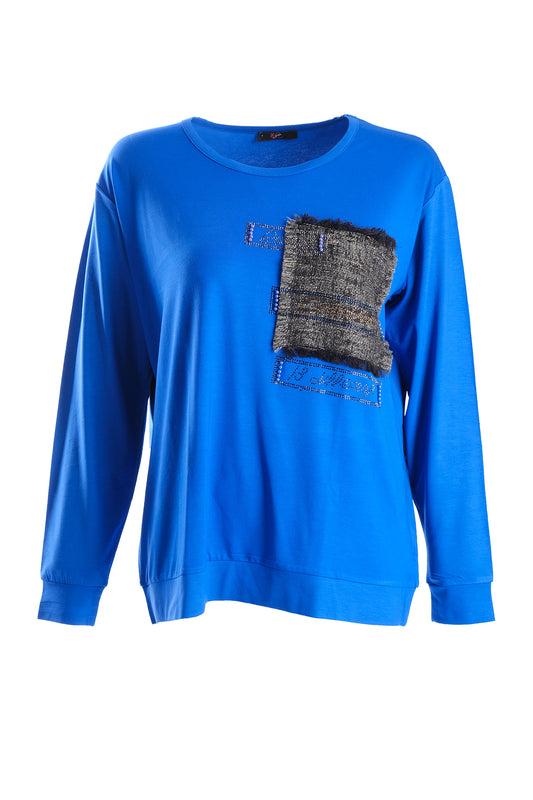 Vedi-bb Oversize Long Sleeve Minimalist Women's Blouse - Everyday Use