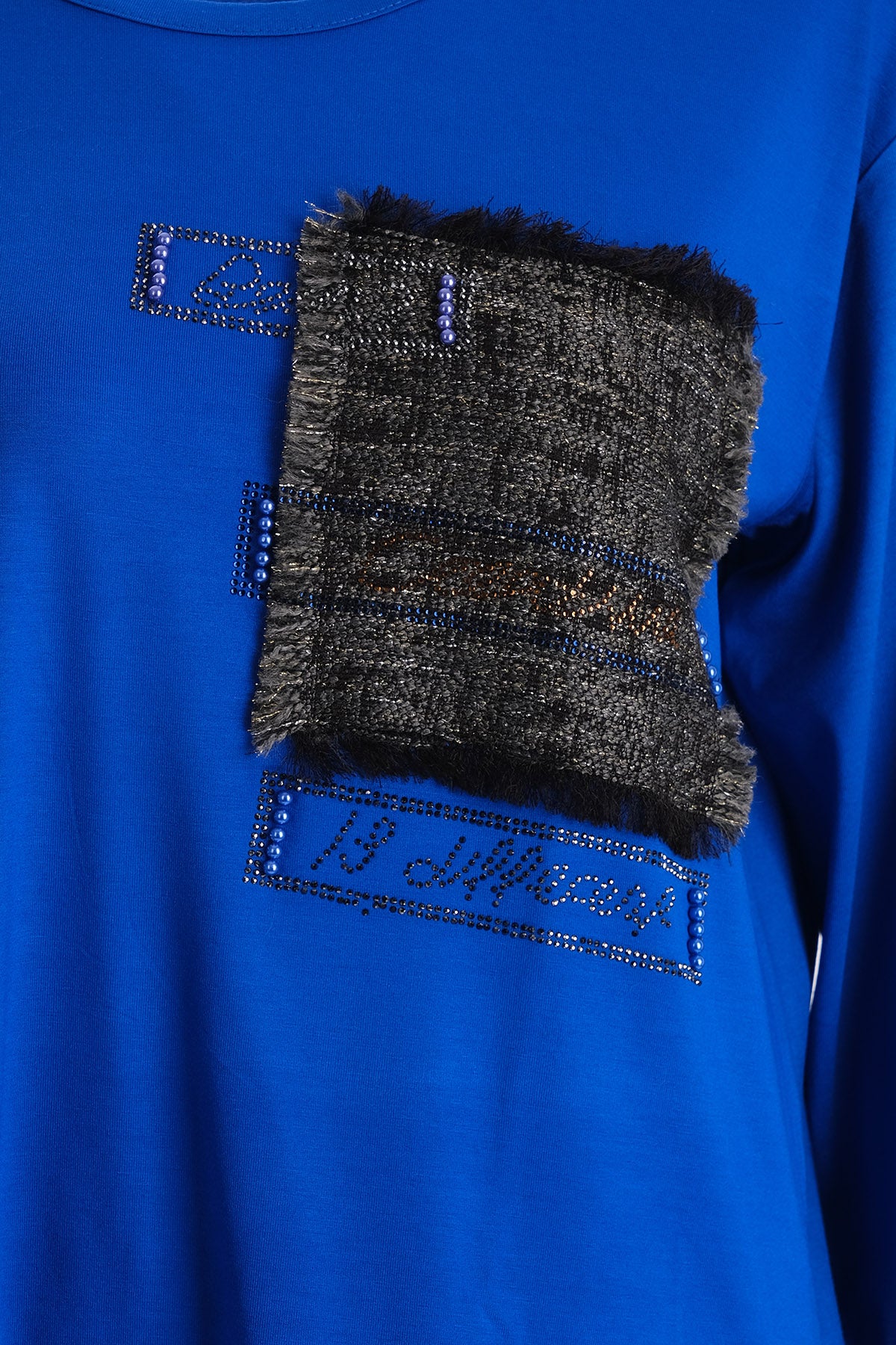 Vedi-bb Oversize Uzun Kol Minimalist Kadın Bluz - Günlük Kullanım Secondary image