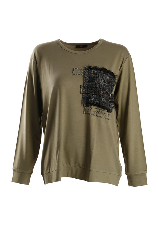 Vedi-bb Oversize Long Sleeve Minimalist Women's Blouse - Everyday Use