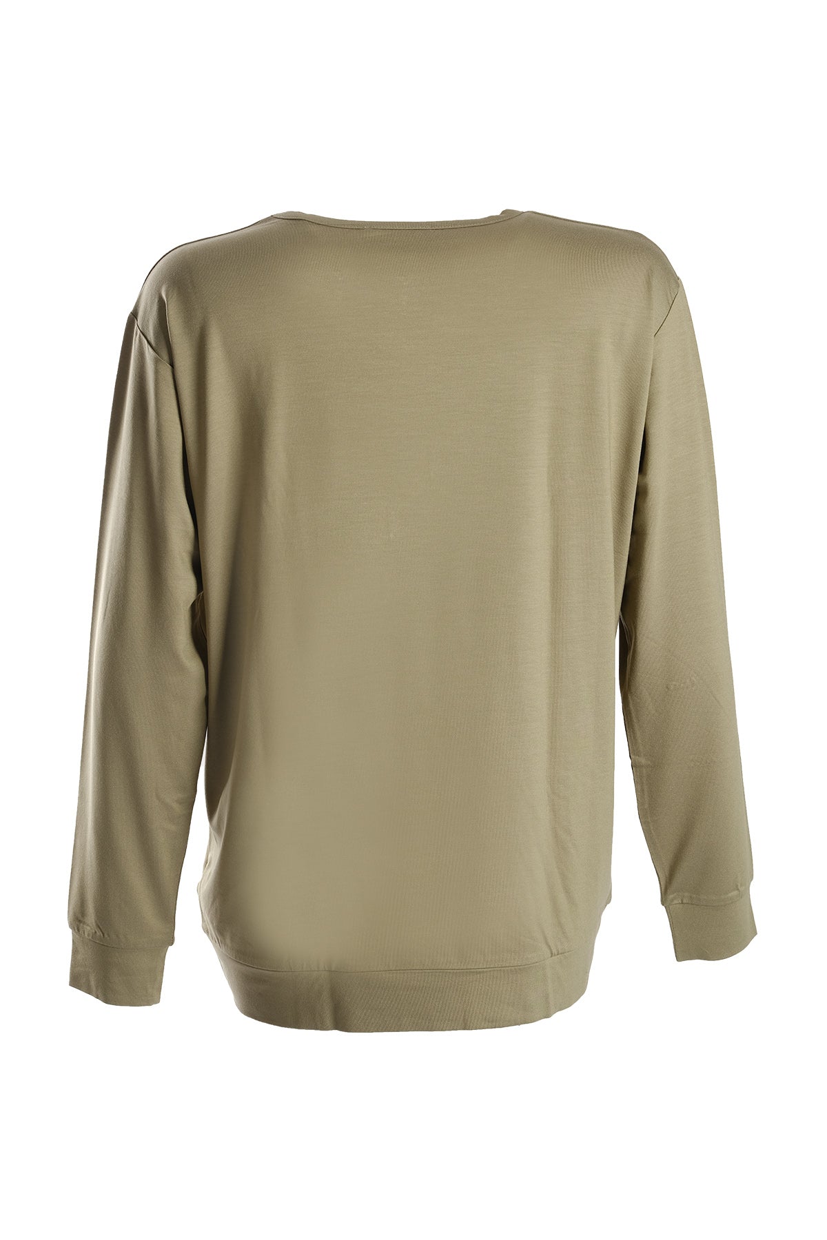 Vedi-bb Oversize Uzun Kol Minimalist Kadın Bluz - Günlük Kullanım
