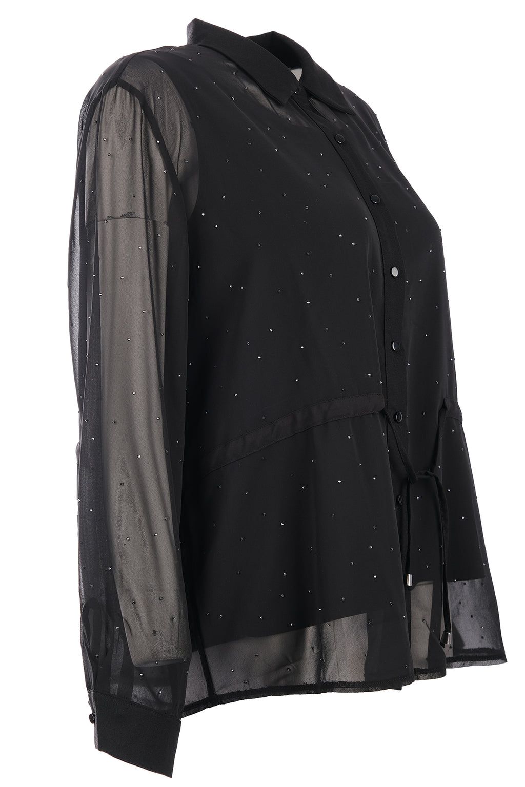 Vedi-bb Oversize Uzun Kol Şifon Gömlek - Minimalist Tarz