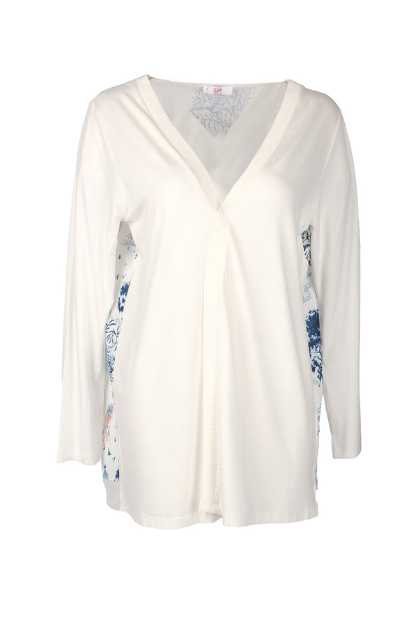 Vedi-bb Kadın Uzun Kol V Yaka Midi Hırka - Minimalist Stil