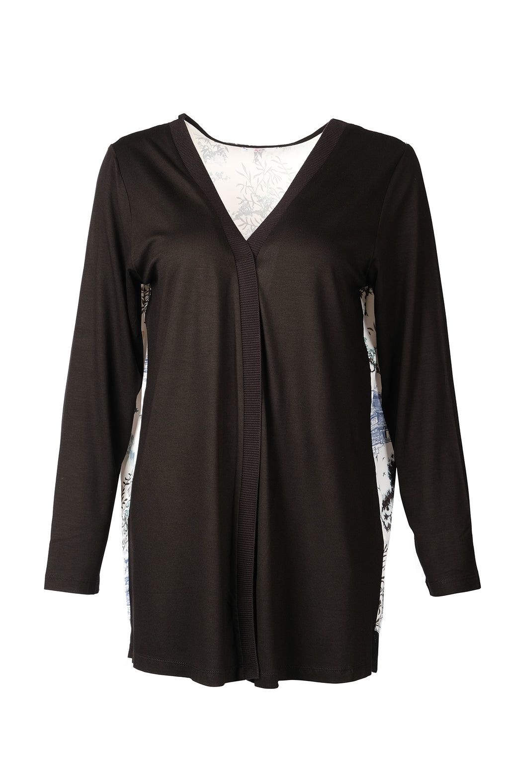 Vedi-bb Kadın Uzun Kol V Yaka Midi Hırka - Minimalist Stil