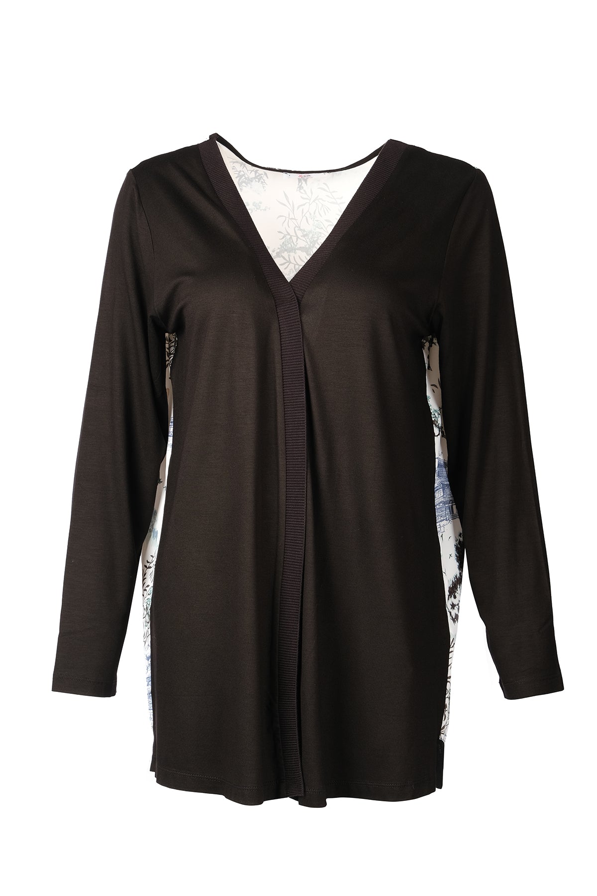 Vedi-bb Kadın Uzun Kol V Yaka Midi Hırka - Minimalist Stil
