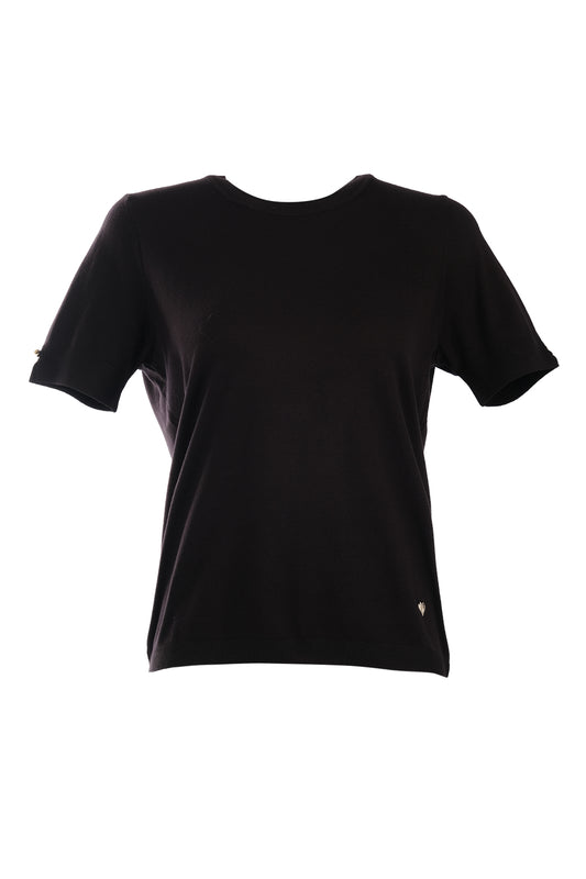 Vedi-bb Women's Short-Sleeve Minimalist Sweater - Everyday Chic