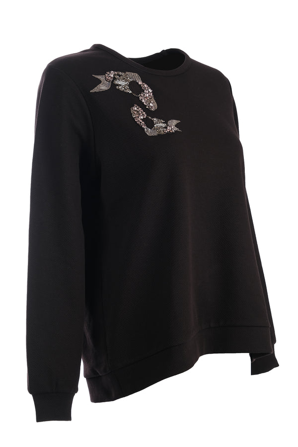 Vedi-bb Kadın Oversize Minimalist Sweatshirt - Günlük Kullanım