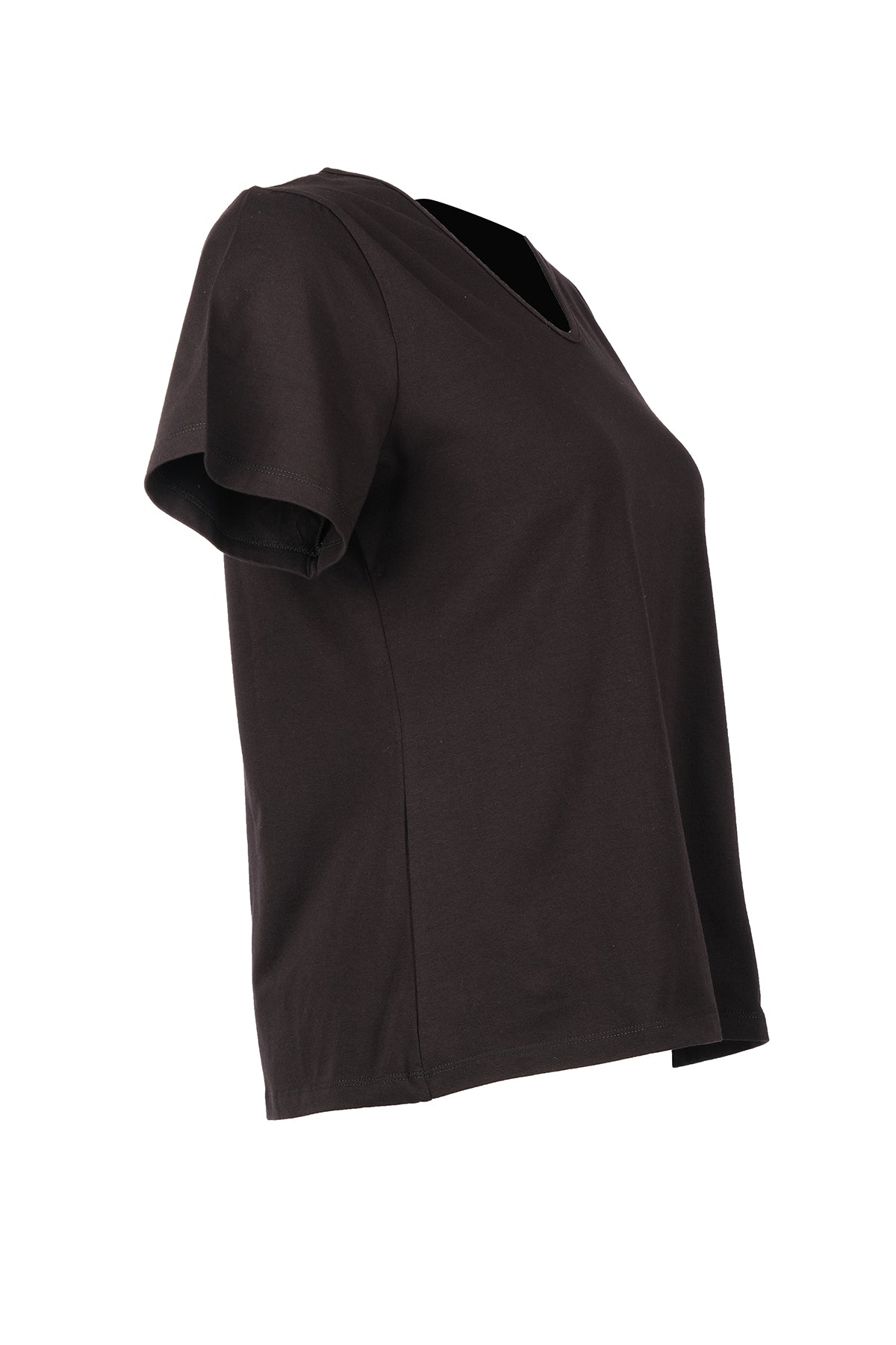 Vedi-bb Oversize V Yaka Kadın T-Shirt - Minimalist Stil