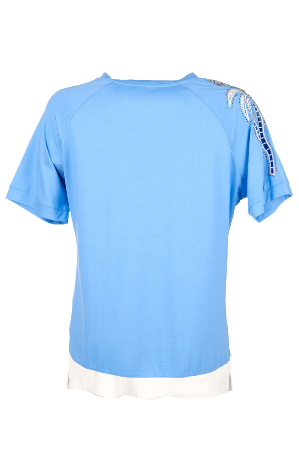 Vedi-bb Oversize V Yaka Kısa Kol Kadın T-Shirt - Minimalist Tarz