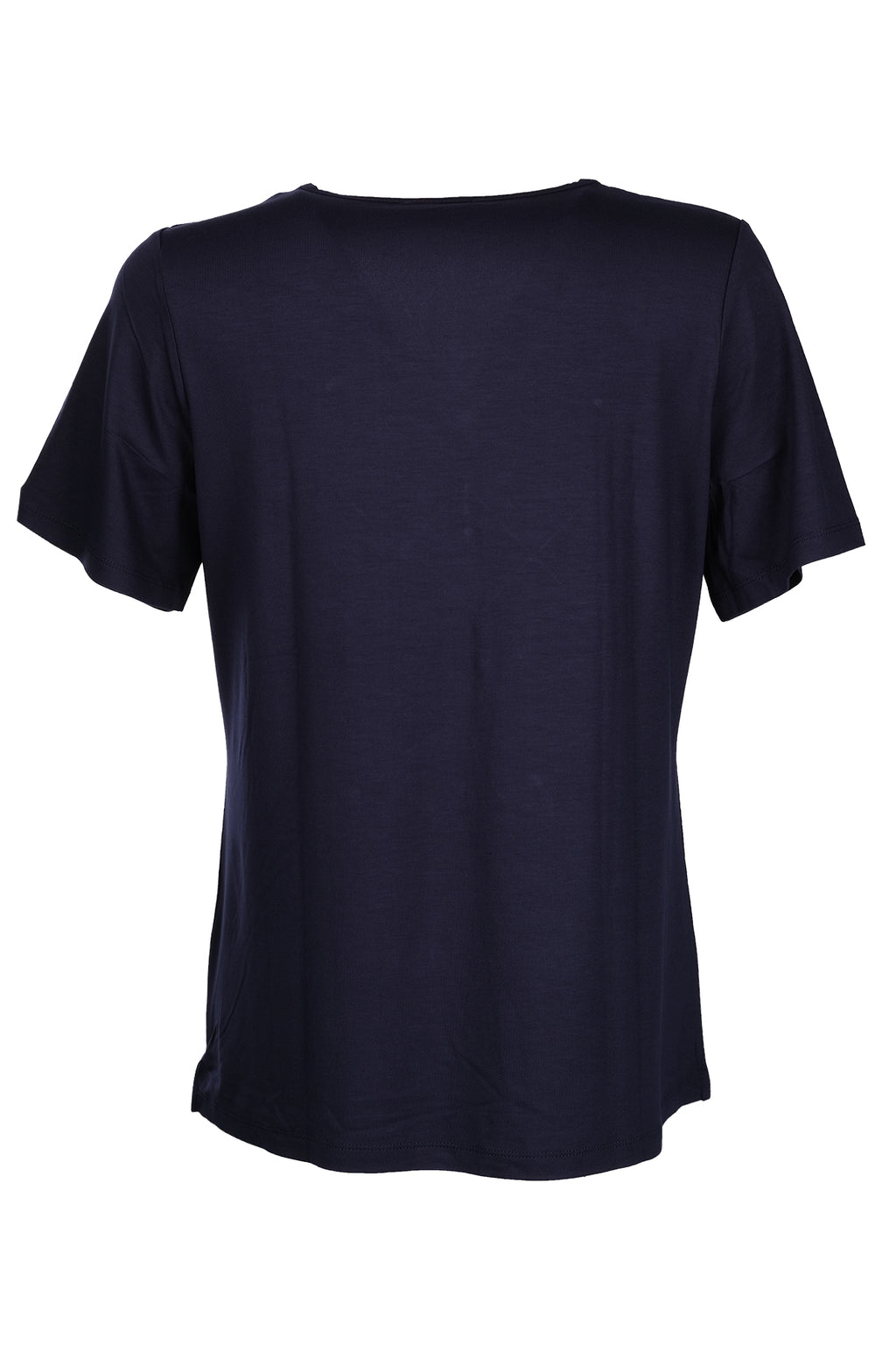 Vedi-bb Minimalist V Yaka Taş Detaylı Kadın T-Shirt - Kısa Kol
