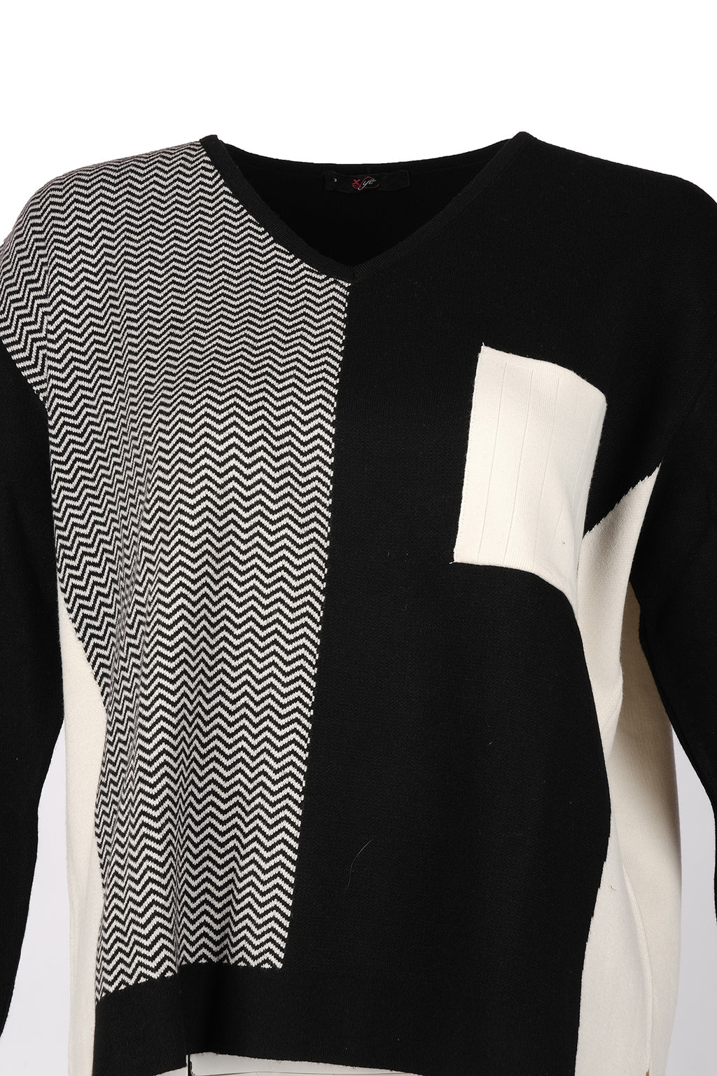 Vedi-bb Oversize V Yaka Triko Kazak - Minimalist Stil - Günlük