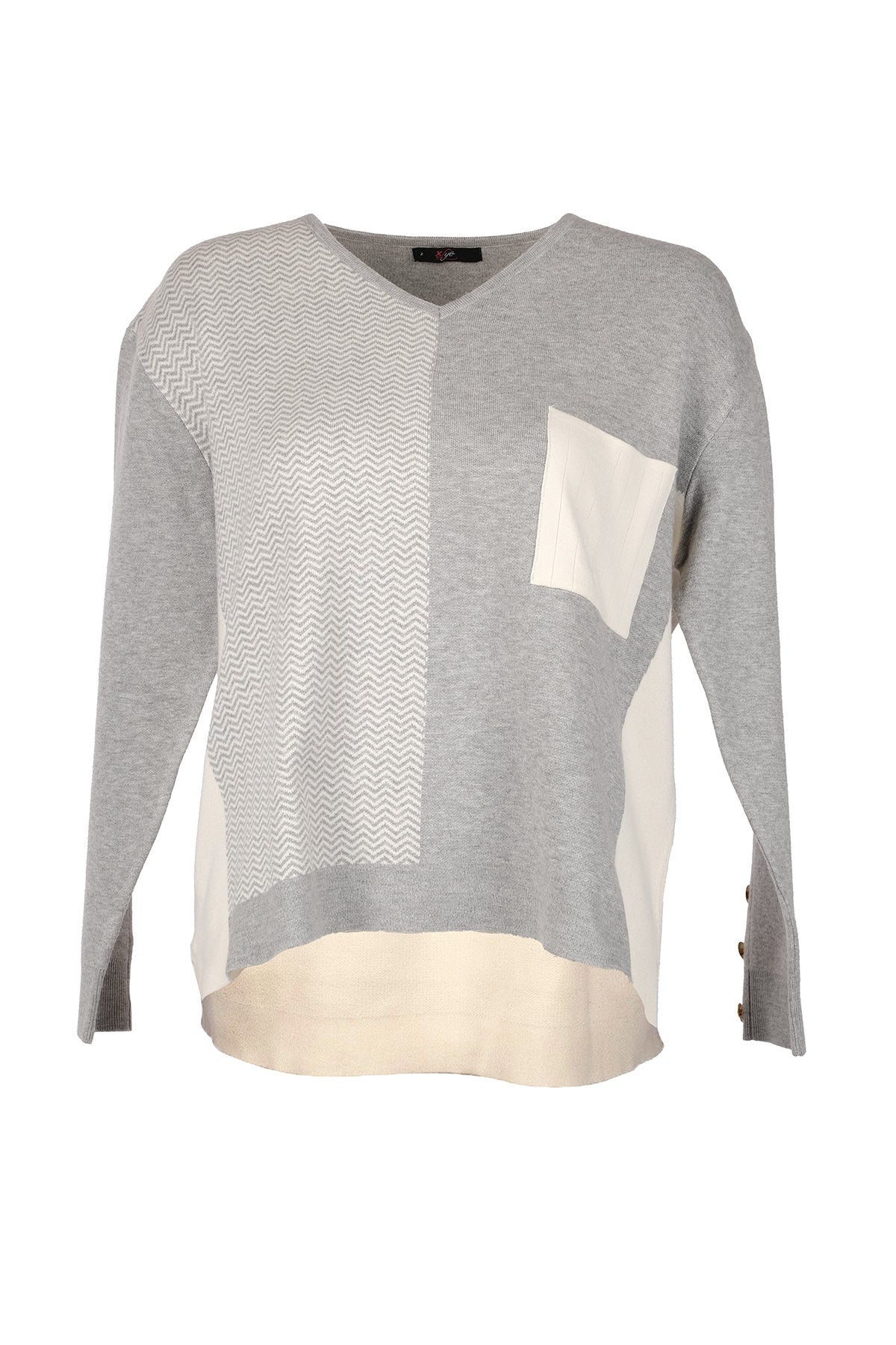 Vedi-bb Oversize V Yaka Triko Kazak - Minimalist Stil - Günlük