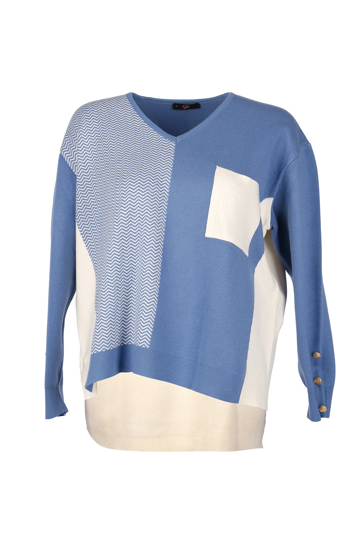 Vedi-bb Oversize V Yaka Triko Kazak - Minimalist Stil - Günlük Main image
