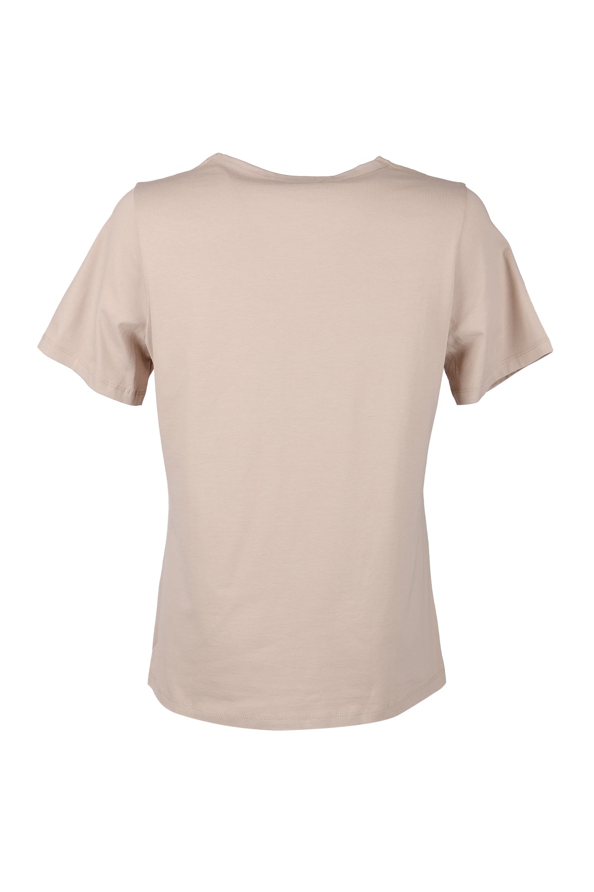 Vedi-bb Minimalist Oversize V Yaka Kısa Kol Kadın T-Shirt - Günlük Kullanım