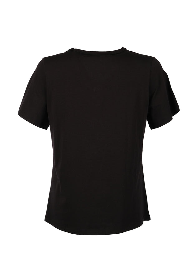 Vedi-bb Minimalist Oversize V Yaka Kısa Kol Kadın T-Shirt - Günlük Kullanım